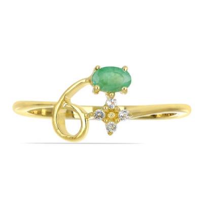 BUY STERLING SILVER NATURAL EMERALD GEMSTONE CLASSIC RING